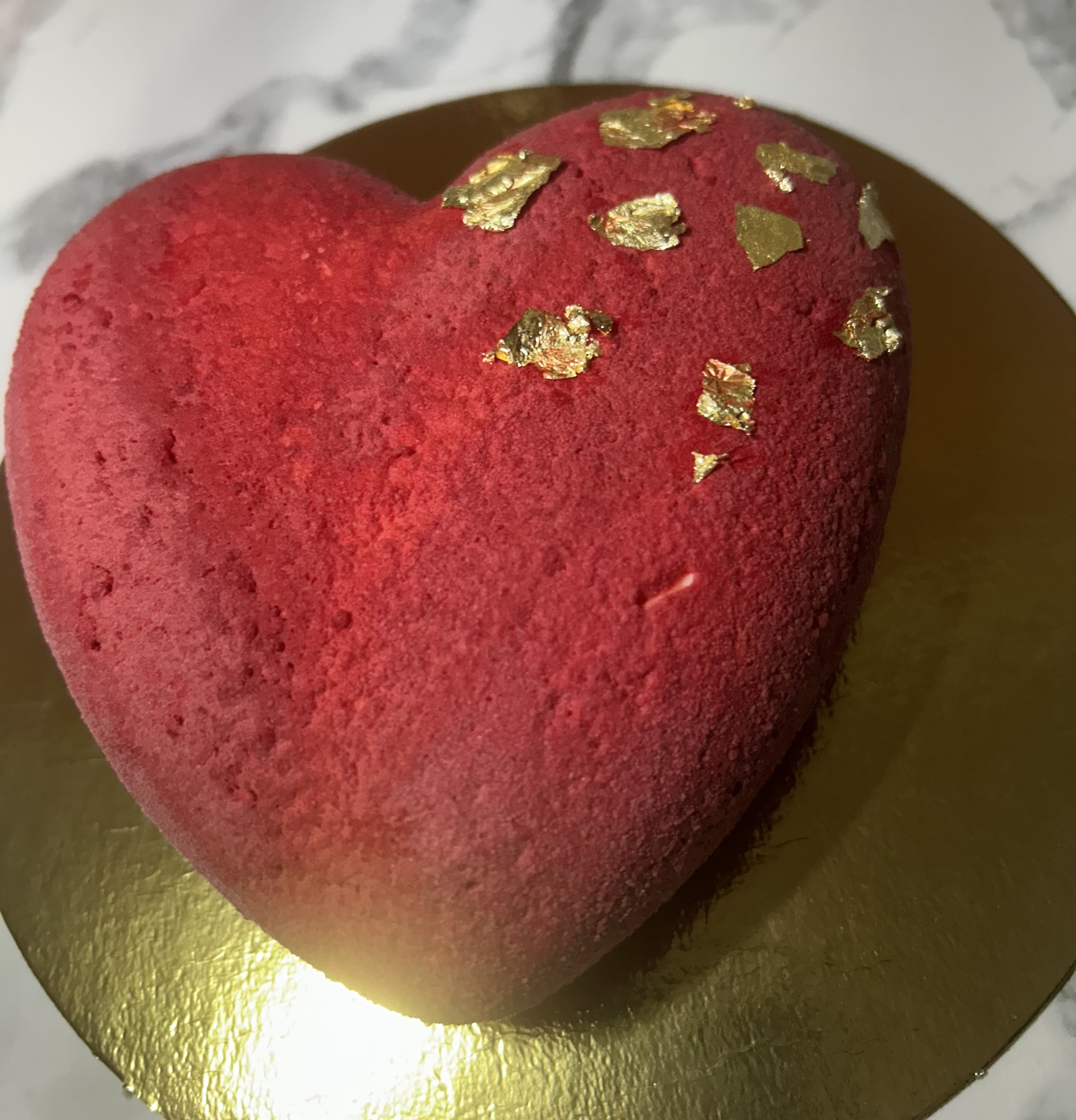 Cœur mousse chocolat vanille, cœur fruits rouges